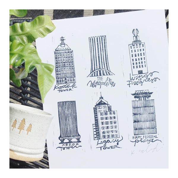 Rochester Landmarks  - 11 x 14 - Version 1