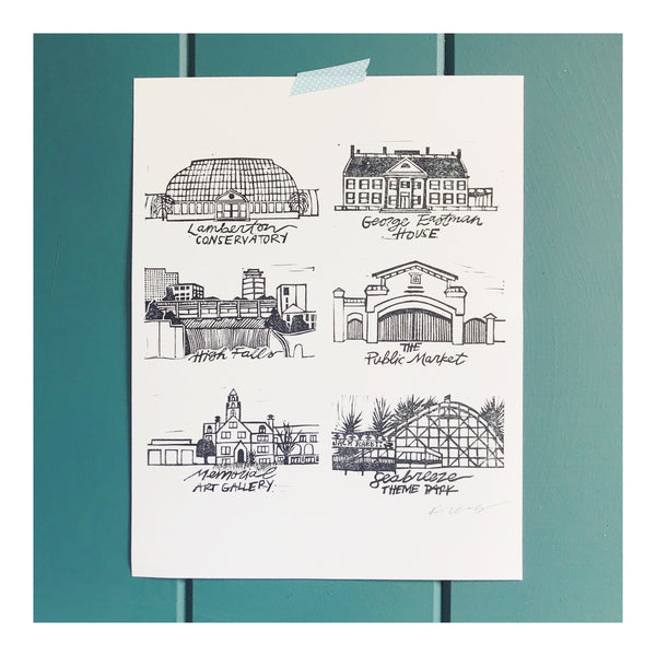 Rochester Landmarks - 11 x 14 - Version 3