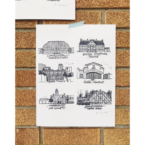 Rochester Landmarks - 11 x 14 - Version 3